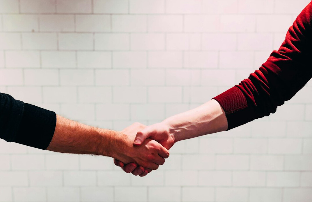 successful handshake after deal
